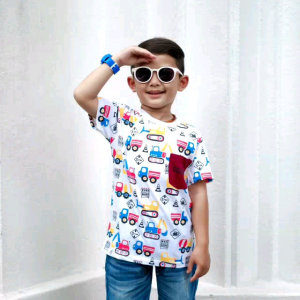 Kozzo kids / kaos anak White Truck Transport serie / kaos murah anak laki/ kaos Distro anak laki / atasan anak laki / tshirt anak laki