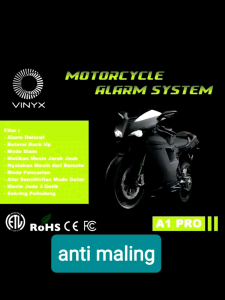 Alarm Motor VINYX A1 PRO Remote Stater Jarak Jauh + Baterai Mesin Jeda Honda Yamaha Universal
