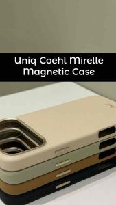 UNIQ Coehl Mirelle iPhone 17 Pro Max Case / iPhone 17 Pro Case Premium Leatherette MagClick Charging Phone Case