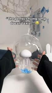 (Tặng đế Acrylic trong suốt dây sạc miếng hít kính & dây cước vô hình) Đèn sứa LED Gradient Jelly Fish Light Lamp Đèn sứa có chân nhảy múa và cảm biến cảm ứng Đèn bàn dễ thương có thể sạc lại cho phòng ngủ phòng khách