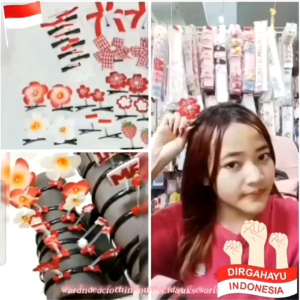 BANDO PER TUING-TUING MERAH PUTIH / JEPIT PER HUT RI 17 AGUSTUS / BANDO BALON GARUDA / BANDO LOGO INDONESIA / JEPIT PITA MERAH PUTIH / BANDO BUNGA MERAH PUTIH / BANDO MUTIARA MERAH PUTIH ELASTIS ANTI PATAH / AKSESORIS HUT RI DIRGAHAYU 17 AGUSTUS / JMP8318