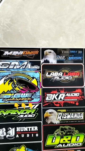 STIKER MINIATUR SOUNDSYSTEM BAHAN CROMO (TIDAK ANTI AIR)
