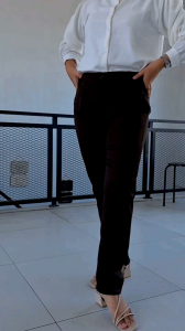Celana Kantor Formal Kerja Wanita Slimfit Bahan Dasar Kain