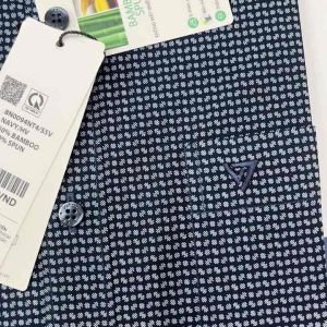 (8P0094)Áo so mi viettien ngắn tay lai bầu (Regular fit )( hơi ôm )