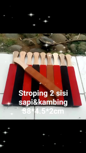 stroping kulit 2 sisi kulit asli murah sapi dan kambing Asahan pengasah pisau dapur