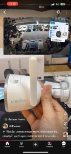 Uniarch กล้องวงจรปิด Wifi คมชัด2K เลนส์กว้างมาก 2.8MM ภาพสีกลางคืน มีไมค์ลำโพงเสียงดัง