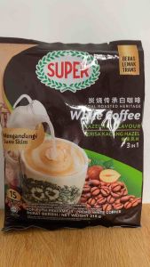 SUPER Charcoal Roasted White Coffee Hazelnut 3in1 15 sticks from Malaysia