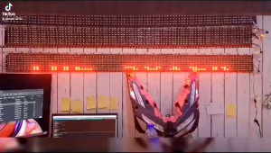 Led strobo Wave 7 baris LED 2812B versi Spongebob 160cm