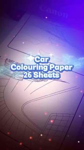 [KidsPaint] Car 26 Sheets Kids Coloring Paper (A4 Print Out) Toy For Kids DIY
