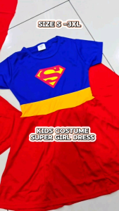 Super Girl Kids 2 - 11years Costume Set Dress Cosplay