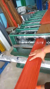 รั้ว ระแนง เมทัลชีท ลายไม้สักแดง หนา0.35มิล🔥10-13-17cm.🌻ราคาส่งโรงงาน