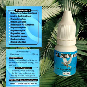 Obat cacing Merpati efektif oral 10 ml Alben Orsus