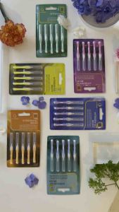 Ken&Klean แปรงซอกฟัน ด้ามตรงยาว แพ็ค 5 ชิ้น ขนาด 0.5 0.6 0.7 0.8 0.9 1.0 1.1 1.2 1.5 mm