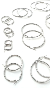 10 pasang Anting HOOP stainless steel (mixed size)