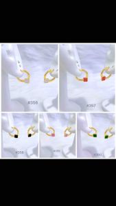 ZIHANG JEWELRY 24K Gold plated hoop earrings for women