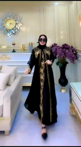 Gamis Abaya Turkey Jersey Mix Ceruty Terbaru Syaqila