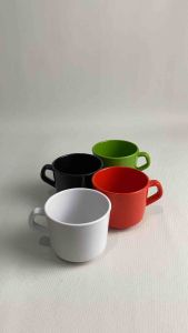 (6pcs / 12pcs) - Cangkir Melamin 200 ml UNICA - Cangkir Kopi Melamine - Gelas Kopi Tebal Tahan Panas