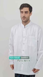 Baju Koko Lengan Panjang Habaib/Baju Koko GAMSYI/Koko polos Lengan Panjang Bin Hameed