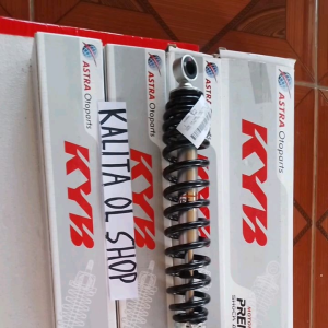 SHOCKBLEAKER BELAKANG MOTOR YAMAHA MIO. MERK KAYABA WARNA HITAM PRODUK ORIGINAL