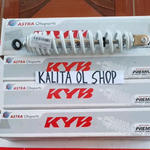 SHOCKBLEAKER BELAKANG MOTOR HONDA BEAT VARIO SCOOPY SPACY MERK KAYABA ORIGINAL WARNA PUTIH