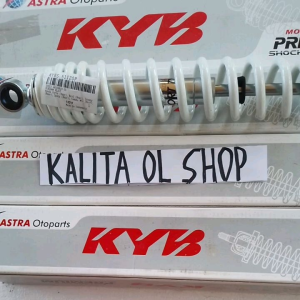 SHOCKBLEAKER BELAKANG MOTOR YAMAHA MIO MIO J MERK KAYABA ORIGINAL WARNA PUTIH