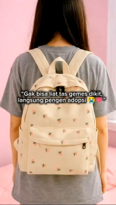 Marwahcolletion tas ransel wanita lagih VIRAL tas ransel anak sekolah SD SMP motip bunga bunga