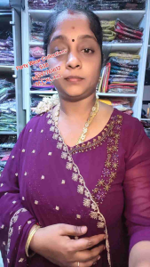 SG Ready Stock party Wear Collections - Premium Quality Georgette Kurti with lining and Rich Dupatta