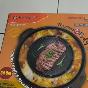 bulgogi pan 2 in 1 pemanggang barbaque shabu shabu 2 in 1