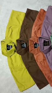 Kemeja baju anak laki laki umur 2-13 tahun hem baju polos lengan pendek distro warna denim slimfit