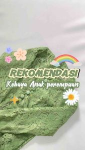 Baju Kebaya Anak Perempuan Brokat Rok Plisket 4 Sampai 10 Tahun