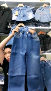 Quần jeans dài  ống xuông bé gái sz 16-45kg quần bò dài bé gái chất mềm co giãn