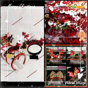 BANDO NATAL PER TUING TUING ALL SIZE ANAK DAN DEWASA / BANDO SANTA CLAUS ELASTIS IMPORT / BANDO NATAL SNOWMAN DEER RUSA / BANDO NATAL ANTENA  / FLEXIBEL CHRISTMAS HEADBAND / CHR684650