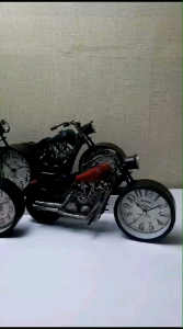 Jam Meja Diescast Motor Harley Logam Hiasan Home Decor