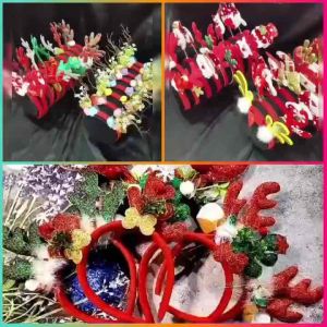 BANDO NATAL ELASTIS IMPORT PREMIUM / BANDO NATAL ELASTIS / BANDANA NATAL LUCU UNIK MURAH / BANDO TANDUK RUSA SANTA CLAUS TOPI / CHRISTMAS HEADBAND / BNC8711857560