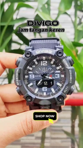 D-25 Jam Tangan Pria Divigo Analog Sport Strab Rubber Tahan Air