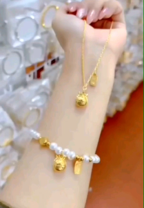 SET LẮC TAY -DÂY CHUYỀN TITAN MẶT TITAN RỒNG🐲🐉-TITAN CHUẨN LOẠI 1 KO ĐEN
