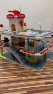 educratePH Classic Wooden 3 level Parking Garage Station imaginative pretend play