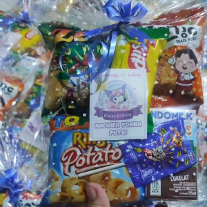 Kinovsyashop - (Dpt 10 pcs) Bingkisan Ultah/Paket Ulang Tahun/Bingkisan Snack/Paket Ultah Murmer C