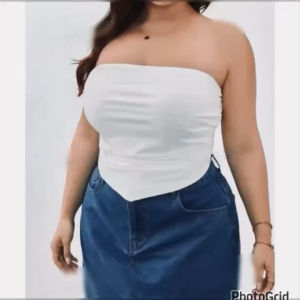 Plus Size Tube Bandana Crop Top (Audrey)