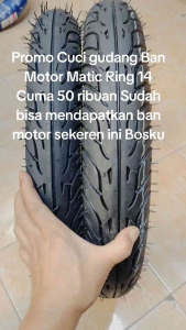 Sepasang 1 Set Ban Motor Ring 14 Untuk Motor Matic Vario Mio Beat Ukuran 80/90-14 & 90/90-14