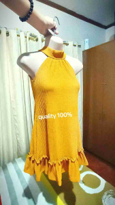 Therese Halter Dress for Kids 8-13 Years Old - Sleeveless Design with Ruffled Hem - Casual Outdoor Wear