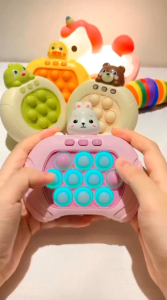 Mainan Anak Quick Push / Pop It Push Bubble Game Challenge Fidget Toys Dengan Mesin Game LED Menghilangkan Stress Mainan