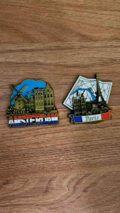 Magnet Tempelan Kulkas Souvenir Paris Eifel Sepeda Besi