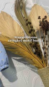 HumairaFs-Atasan Wanita Terbaru-Blouse Cringkel Motif Bunga