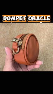 MARIONE - ORACLE Dompet Oval Mini Dompet KOIN UANG COIN POUCH KULIT Gantungan Tas Kecil Premium