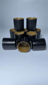 Cốc ly sứ dáng trụ tráng men nâu gốm vintage 120ml và 150ml uống trà xanh uống cà phê - Gốm sứ bát tràng