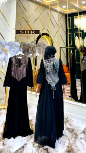 SHR!!!!!!NEW maxi dress houndstooth lancip