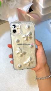 3D Ribbon Coquette Case For IPHONE 7 7+ 8 8+ PLUS SE 2 X XS MAX XR 11 12 13 14 15 16 PRO MAX 14+ 15+ 16+ PLUS Casing Cute Lucu