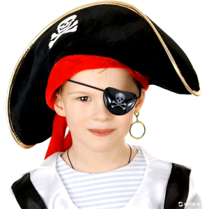 หมวกโจรสลัด แนวนอน ฟรีไซร์ พร้อมส่งจากไทย