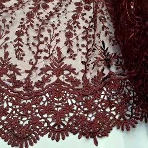 Bahan Kain Tille Bordir Prada Pinggiran Tebal/Tille Spinggel Drs/Bahan Kebaya.